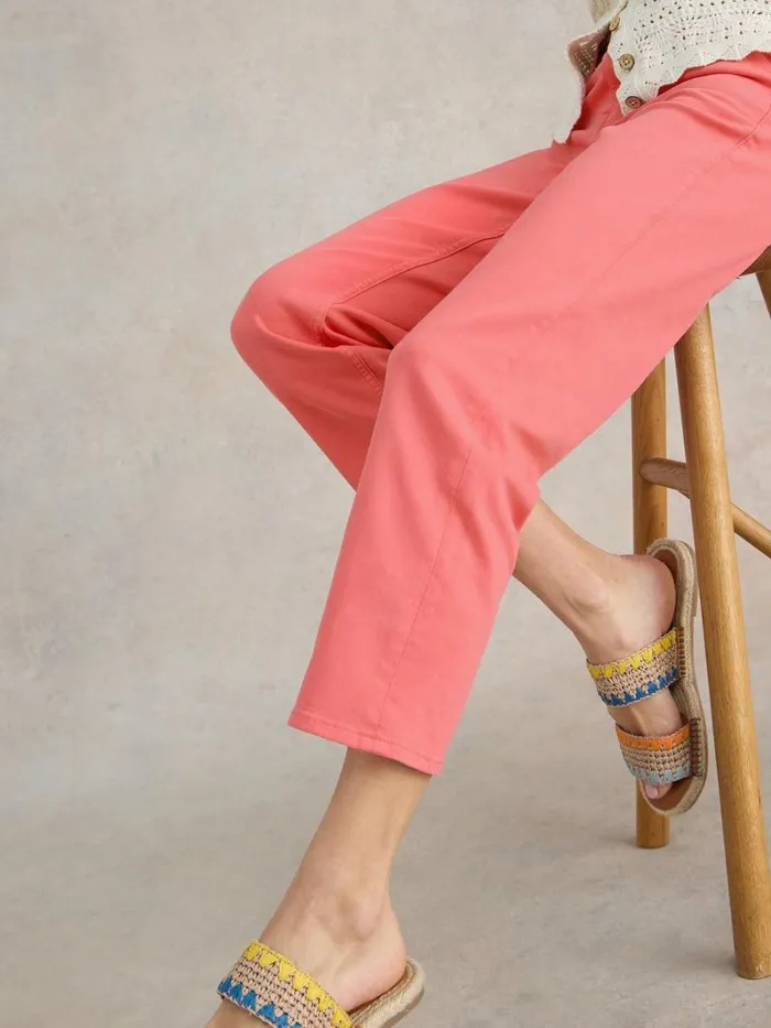 White Stuff JEANS Blake Straight Cropped Jean Bright Pink 8211 Women