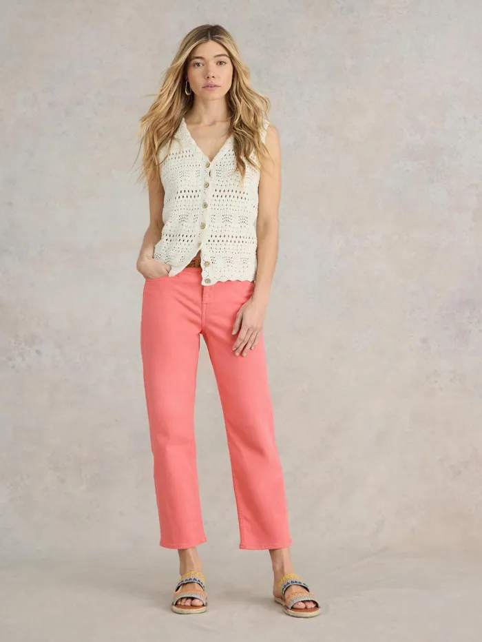 White Stuff JEANS Blake Straight Cropped Jean Bright Pink 8211 Women White Stuff JEANS Blake Straight Cropped Jean Bright Pink 8211 Women