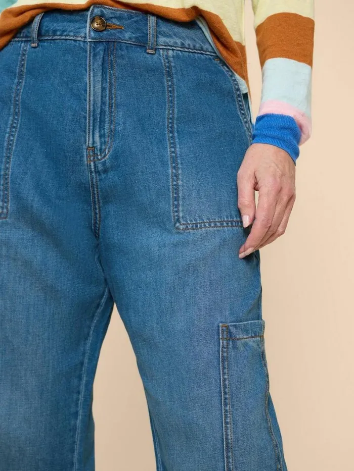 White Stuff JEANS Demi Cargo Jean Light Denim 8211 Women White Stuff JEANS Demi Cargo Jean Light Denim 8211 Women