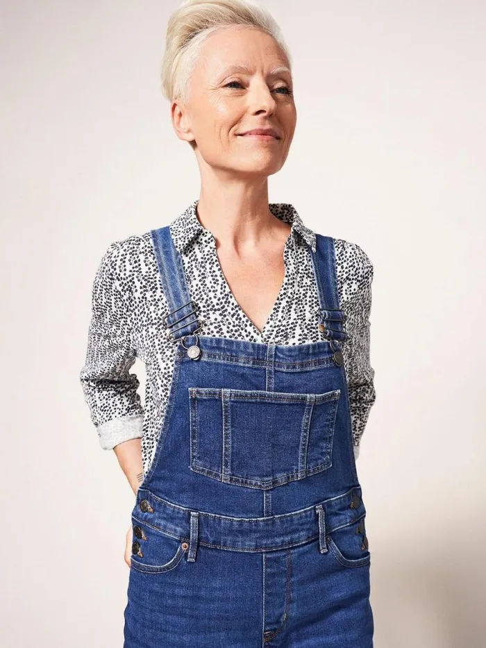 White Stuff JEANS Isabelle Denim Dungaree Mid Denim 8211 Women