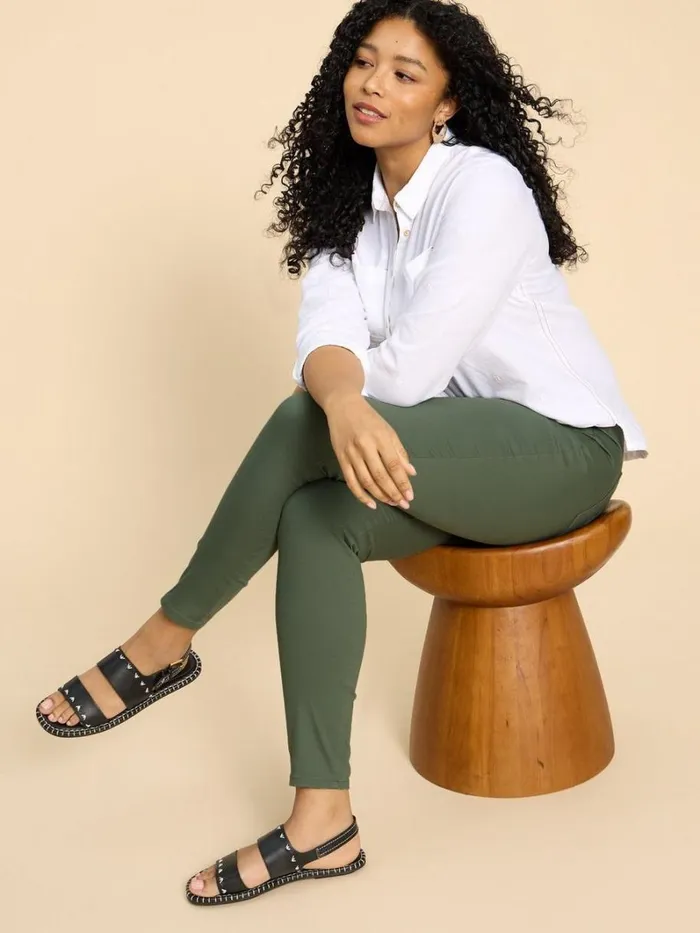 White Stuff JEANS Janey Cotton Jegging Mid Green 8211 Women