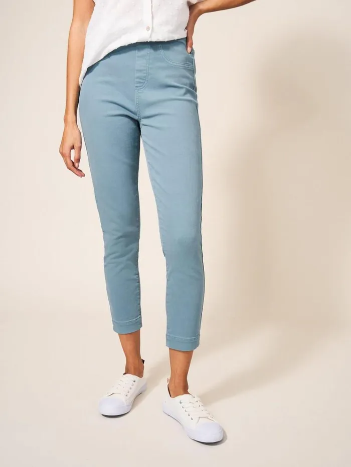 White Stuff JEANS Janey Cropped Jegging Mid Teal 8211 Women