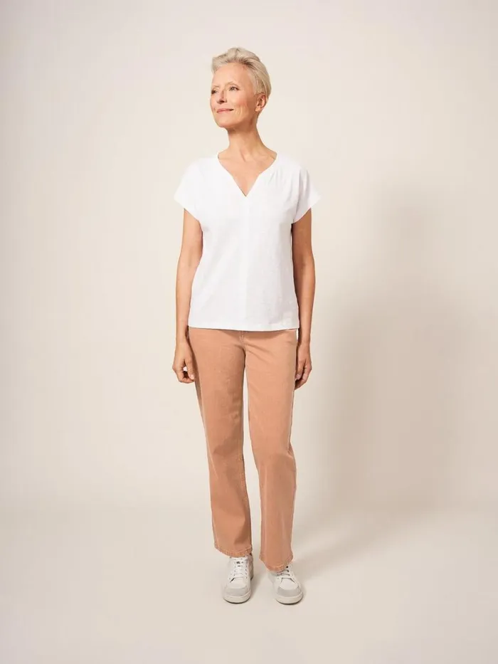 White Stuff JEANS Leighton ClayDye Straight Jean Mid Coral 8211 Women