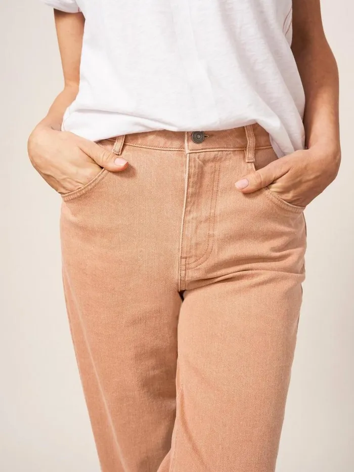 White Stuff JEANS Leighton ClayDye Straight Jean Mid Coral 8211 Women White Stuff JEANS Leighton ClayDye Straight Jean Mid Coral 8211 Women