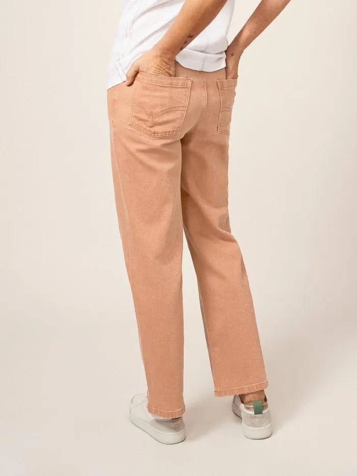 White Stuff JEANS Leighton ClayDye Straight Jean Mid Coral 8211 Women White Stuff JEANS Leighton ClayDye Straight Jean Mid Coral 8211 Women