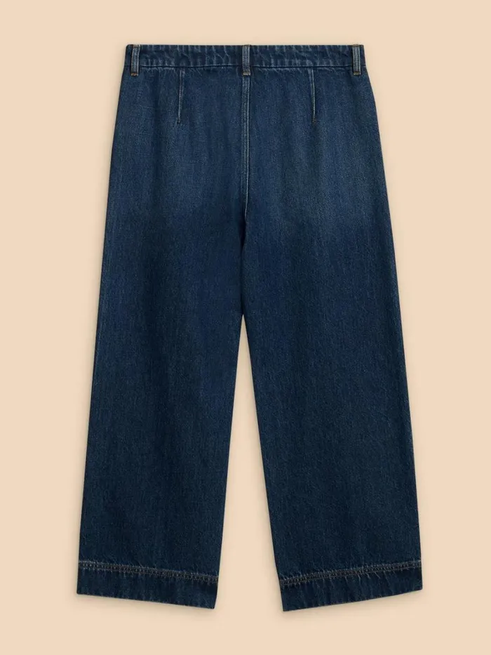 White Stuff JEANS Loren Wide Leg Cropped Jean Dk Denim 8211 Women