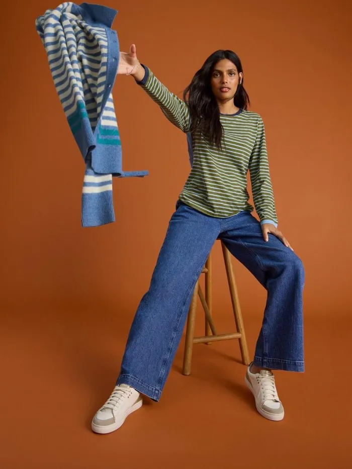 White Stuff JEANS Sadie Wide Leg Jean Dk Denim 8211 Women