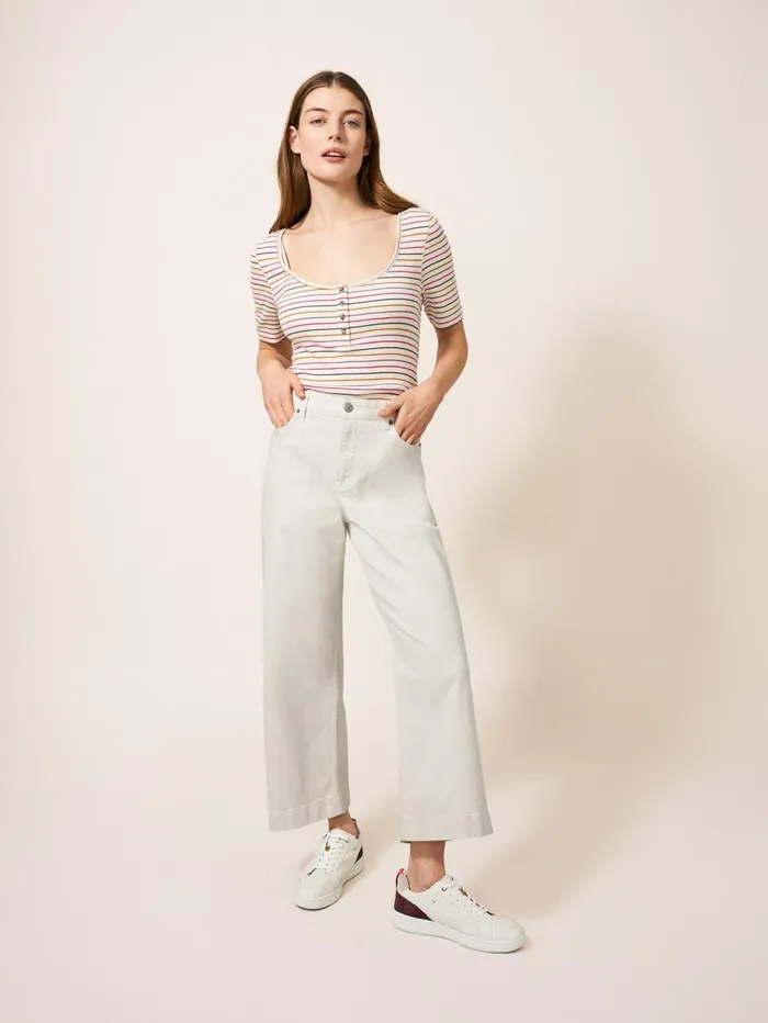 White Stuff JEANS Tia Wide Leg Cropped Jean Light Natural 8211 Women White Stuff JEANS Tia Wide Leg Cropped Jean Light Natural 8211 Women