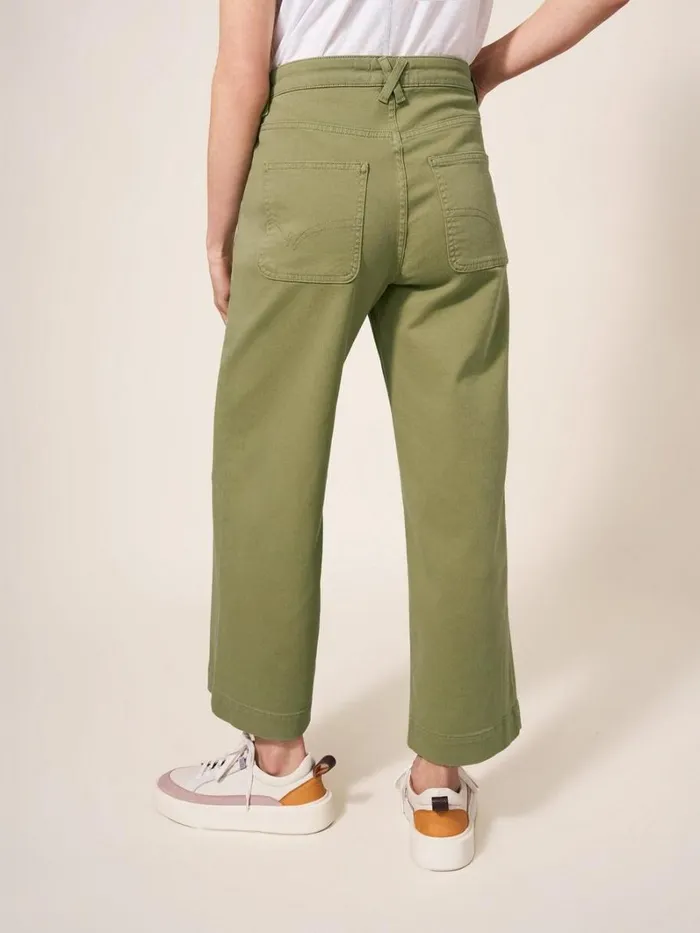 White Stuff JEANS Tia Wide Leg Cropped Jean Mid Green 8211 Women White Stuff JEANS Tia Wide Leg Cropped Jean Mid Green 8211 Women