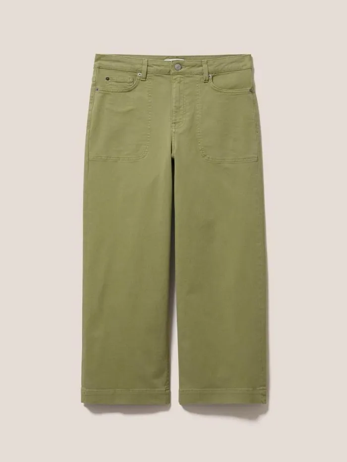 White Stuff JEANS Tia Wide Leg Cropped Jean Mid Green 8211 Women White Stuff JEANS Tia Wide Leg Cropped Jean Mid Green 8211 Women