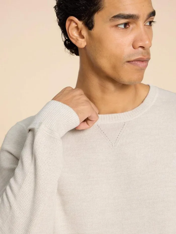 White Stuff KNITWEAR Attadale Crew Neck Jumper Light Grey 8211 Men White Stuff KNITWEAR Attadale Crew Neck Jumper Light Grey 8211 Men