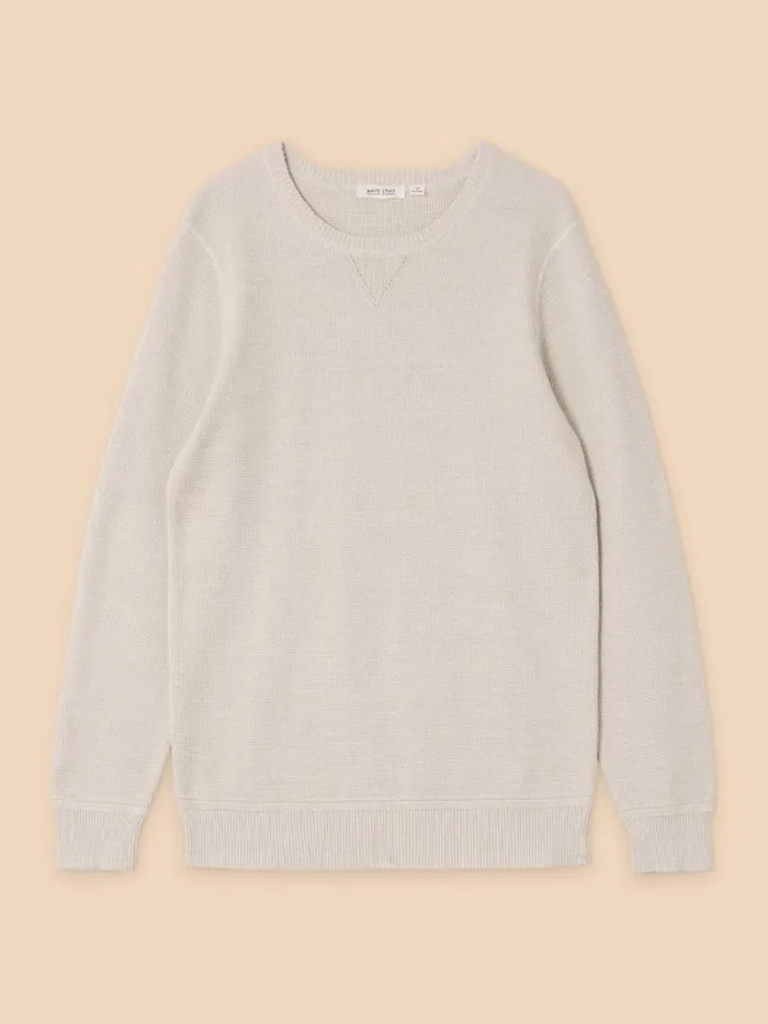White Stuff KNITWEAR Attadale Crew Neck Jumper Light Grey 8211 Men White Stuff KNITWEAR Attadale Crew Neck Jumper Light Grey 8211 Men