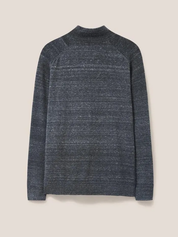 White Stuff KNITWEAR Barmouth Zip Neck Jumper Dark Grey 8211 Men White Stuff KNITWEAR Barmouth Zip Neck Jumper Dark Grey 8211 Men