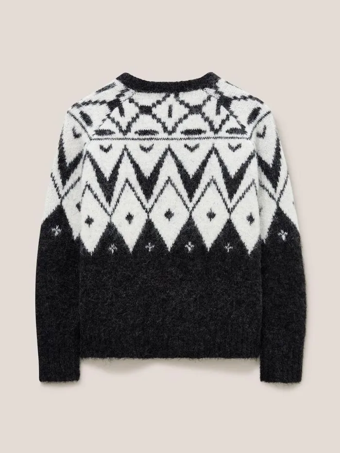 White Stuff KNITWEAR BLACK FAIRISLE JUMPER Black Multi 8211 Women White Stuff KNITWEAR BLACK FAIRISLE JUMPER Black Multi 8211 Women