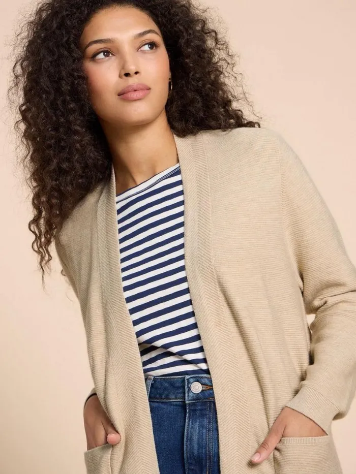 White Stuff KNITWEAR CARLA LONGLINE CARDIGAN Light Natural 8211 Women White Stuff KNITWEAR CARLA LONGLINE CARDIGAN Light Natural 8211 Women