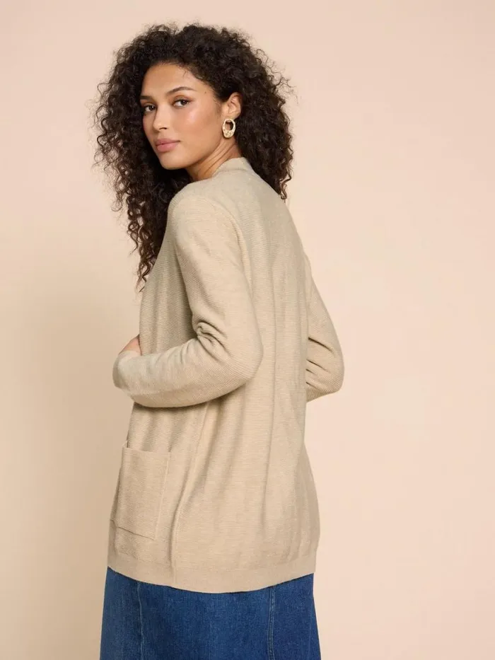 White Stuff KNITWEAR CARLA LONGLINE CARDIGAN Light Natural 8211 Women White Stuff KNITWEAR CARLA LONGLINE CARDIGAN Light Natural 8211 Women