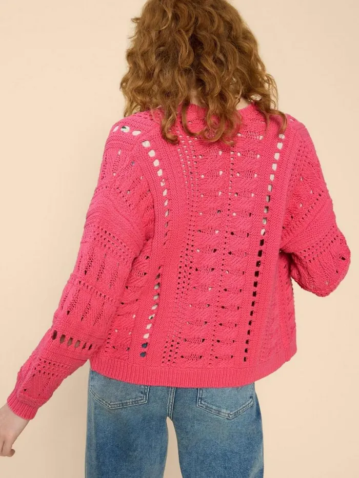 White Stuff KNITWEAR CASEY CARDI Bright Pink 8211 Women White Stuff KNITWEAR CASEY CARDI Bright Pink 8211 Women