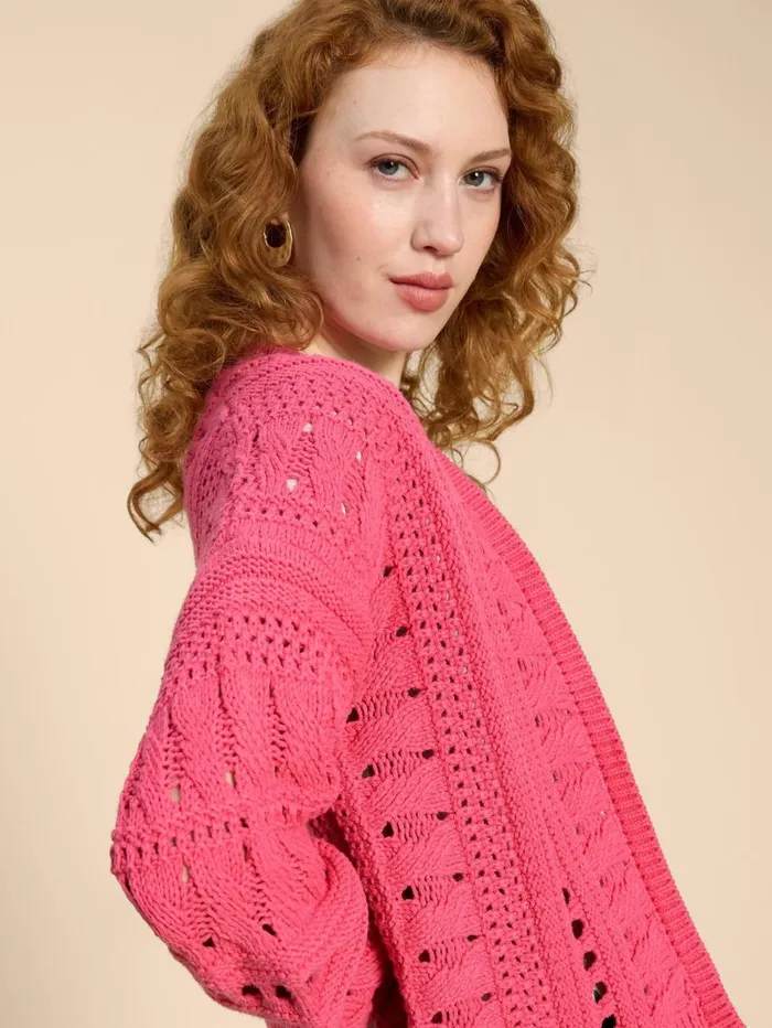 White Stuff KNITWEAR CASEY CARDI Bright Pink 8211 Women White Stuff KNITWEAR CASEY CARDI Bright Pink 8211 Women