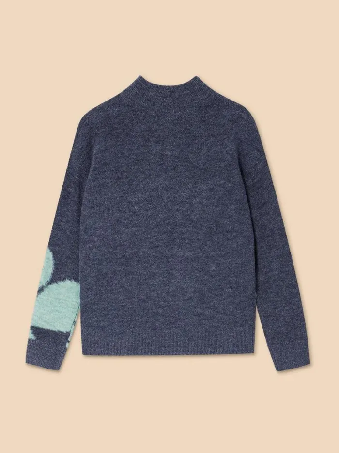 White Stuff KNITWEAR CELIA HIGH NECK FLORAL JUMPER Blue Multi 8211 Women White Stuff KNITWEAR CELIA HIGH NECK FLORAL JUMPER Blue Multi 8211 Women
