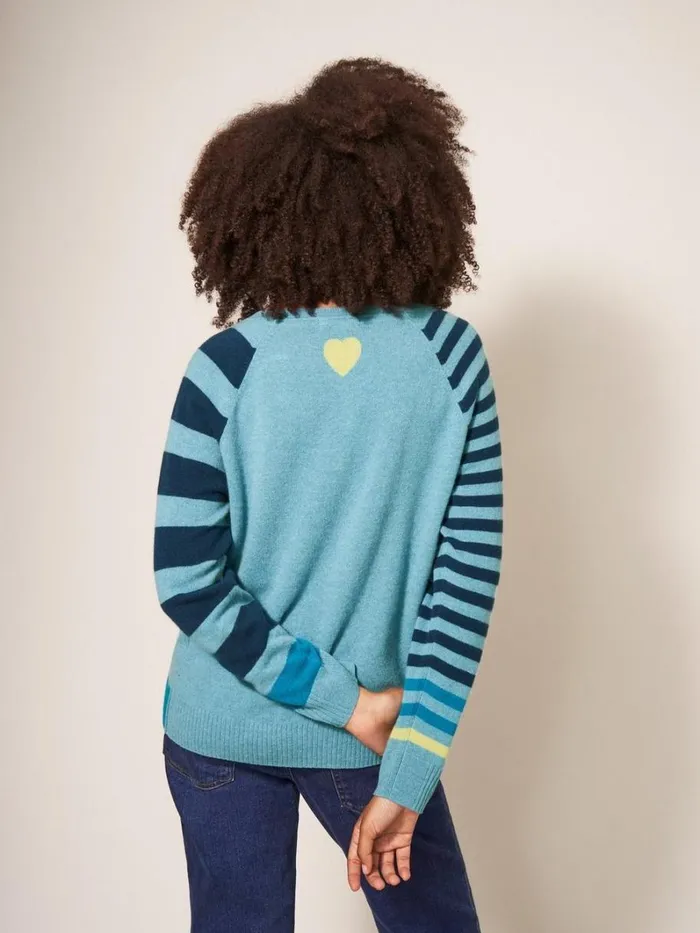 White Stuff KNITWEAR CLARA CASHMERE JUMPER Blue Multi 8211 Women White Stuff KNITWEAR CLARA CASHMERE JUMPER Blue Multi 8211 Women