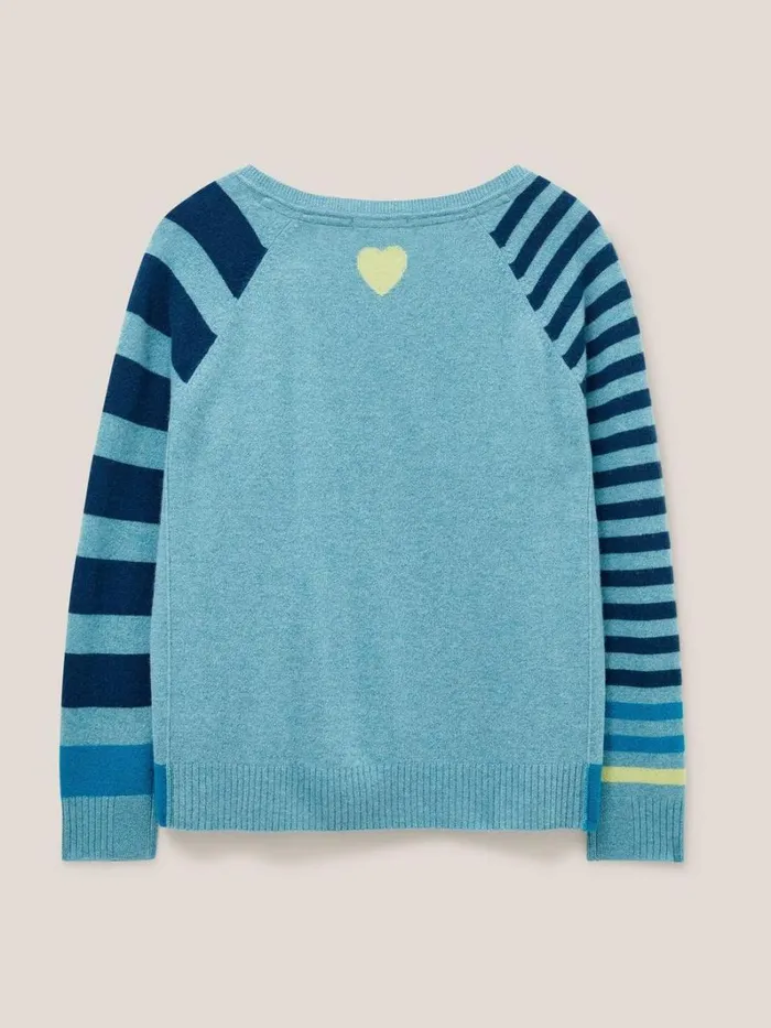 White Stuff KNITWEAR CLARA CASHMERE JUMPER Blue Multi 8211 Women White Stuff KNITWEAR CLARA CASHMERE JUMPER Blue Multi 8211 Women