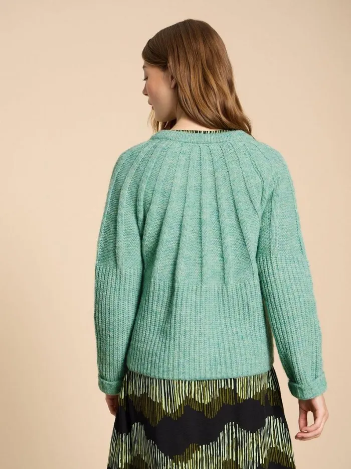 White Stuff KNITWEAR CLOVER CARDIGAN Mid Green 8211 Women White Stuff KNITWEAR CLOVER CARDIGAN Mid Green 8211 Women