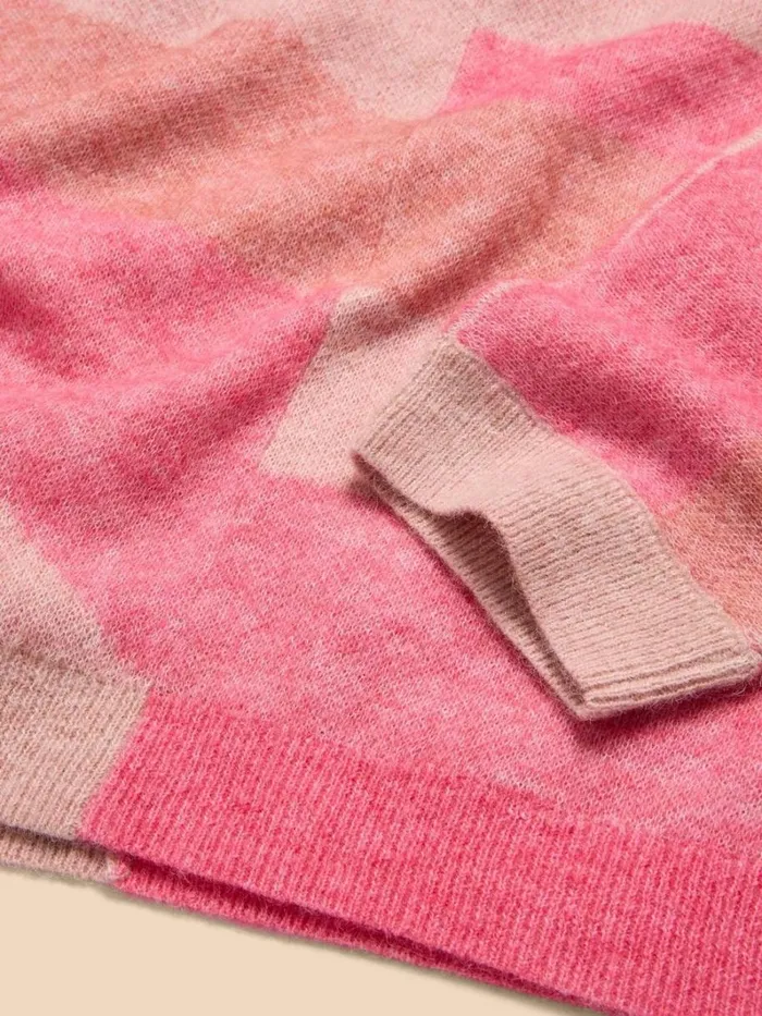 White Stuff KNITWEAR COLOURBLOCK DOLLY JUMPER Pink Multi 8211 Women