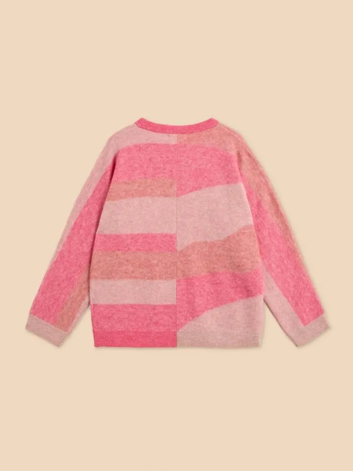 White Stuff KNITWEAR COLOURBLOCK DOLLY JUMPER Pink Multi 8211 Women