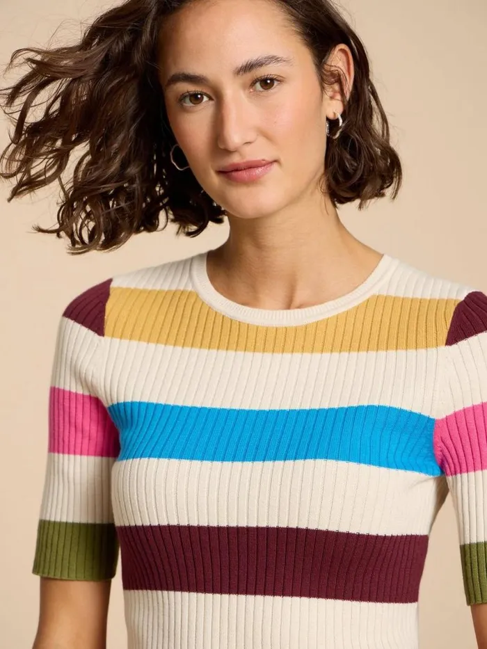 White Stuff KNITWEAR IVY RIB JUMPER Ivory Multi 8211 Women White Stuff KNITWEAR IVY RIB JUMPER Ivory Multi 8211 Women