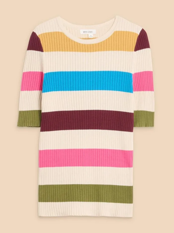 White Stuff KNITWEAR IVY RIB JUMPER Ivory Multi 8211 Women White Stuff KNITWEAR IVY RIB JUMPER Ivory Multi 8211 Women