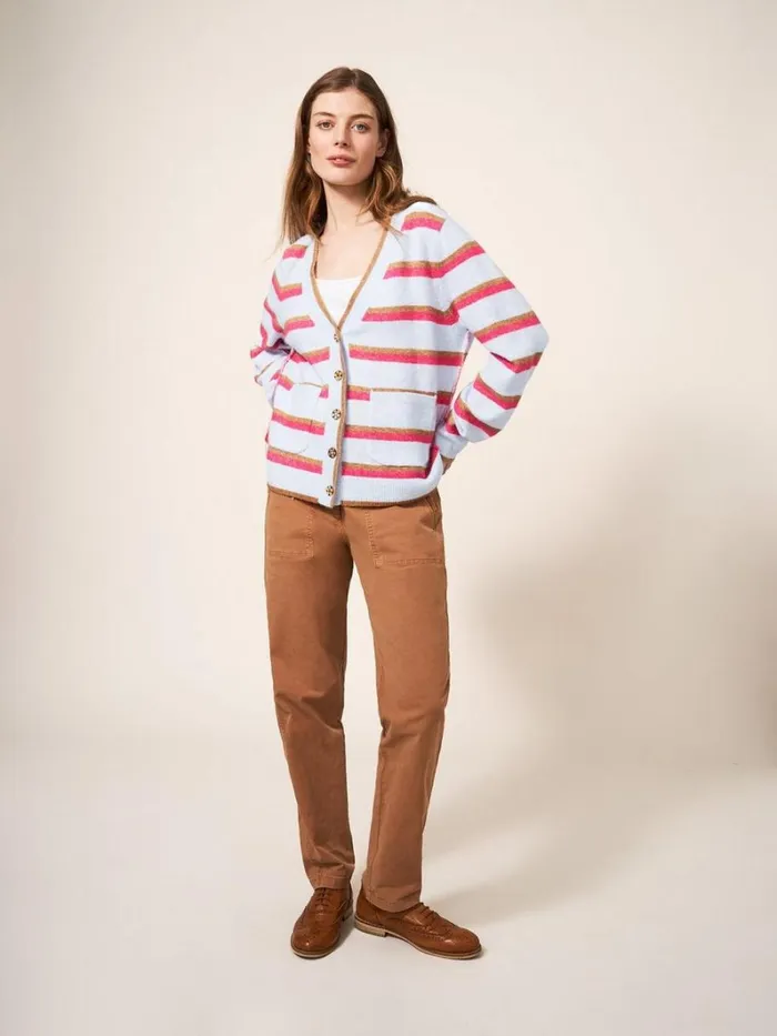 White Stuff KNITWEAR JAMIE CARDI Blue Multi 8211 Women