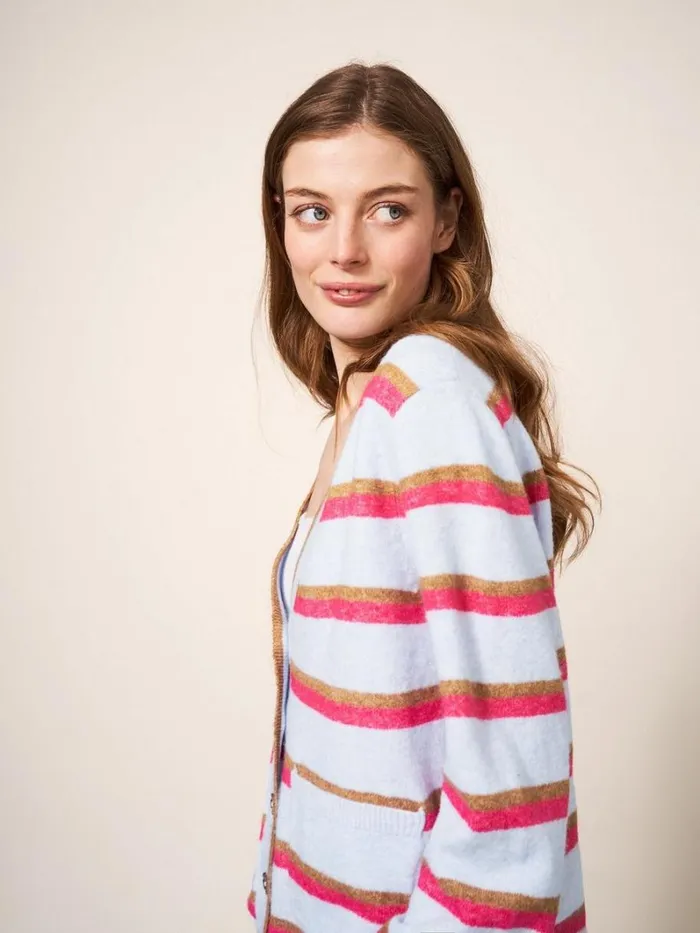 White Stuff KNITWEAR JAMIE CARDI Blue Multi 8211 Women White Stuff KNITWEAR JAMIE CARDI Blue Multi 8211 Women