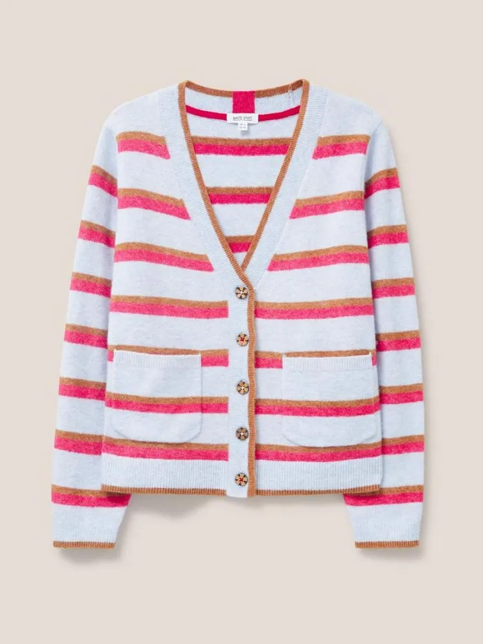 White Stuff KNITWEAR JAMIE CARDI Blue Multi 8211 Women White Stuff KNITWEAR JAMIE CARDI Blue Multi 8211 Women