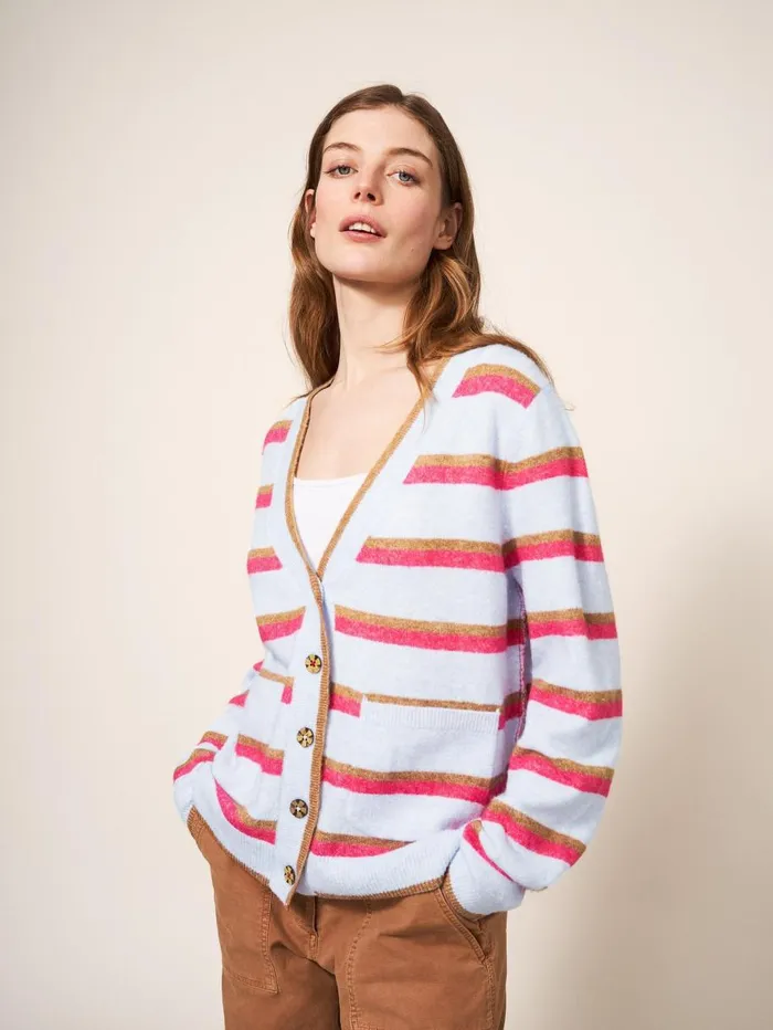 White Stuff KNITWEAR JAMIE CARDI Blue Multi 8211 Women White Stuff KNITWEAR JAMIE CARDI Blue Multi 8211 Women