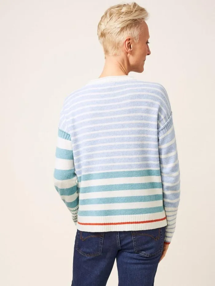 White Stuff KNITWEAR JEJU STRIPE JUMPER Blue Multi 8211 Women