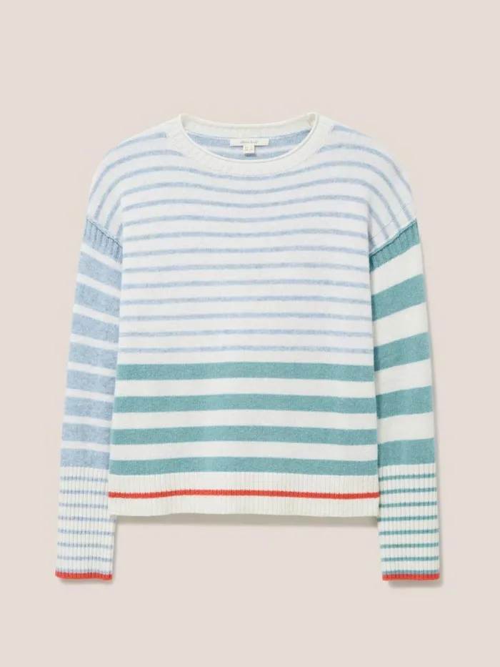 White Stuff KNITWEAR JEJU STRIPE JUMPER Blue Multi 8211 Women