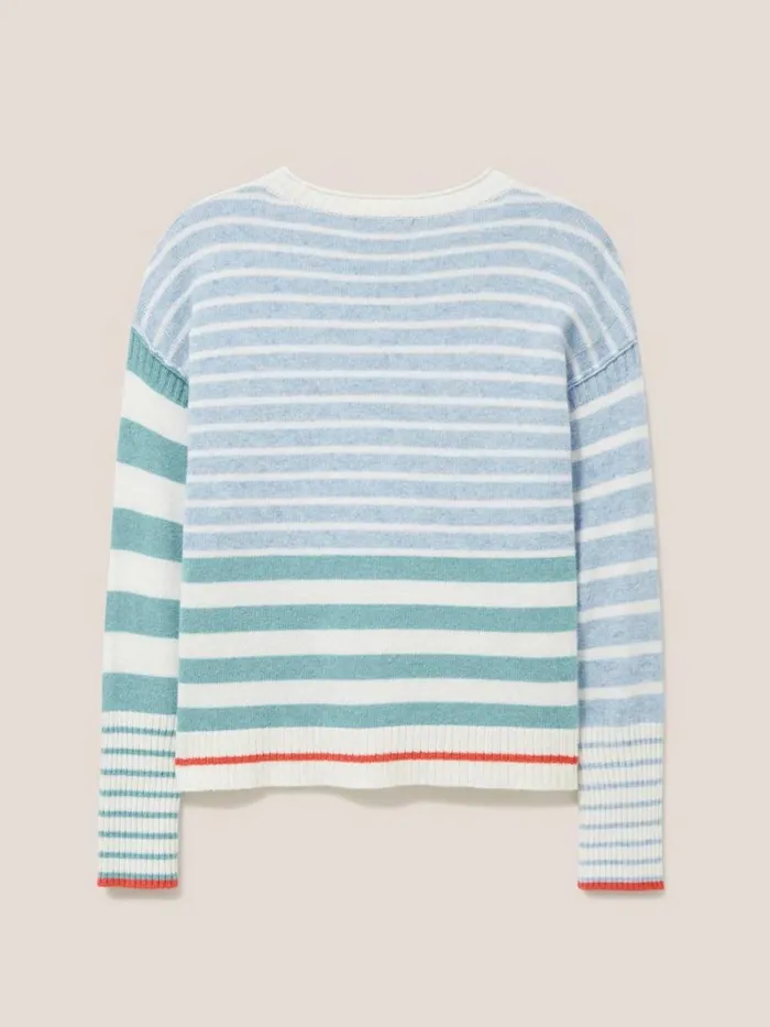 White Stuff KNITWEAR JEJU STRIPE JUMPER Blue Multi 8211 Women