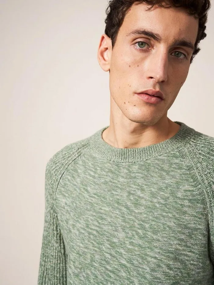 White Stuff KNITWEAR Lakewood Crew Dusty Green 8211 Men White Stuff KNITWEAR Lakewood Crew Dusty Green 8211 Men