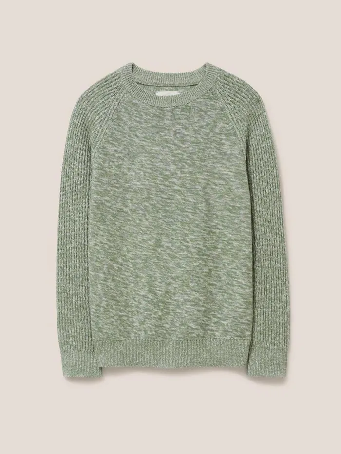 White Stuff KNITWEAR Lakewood Crew Dusty Green 8211 Men White Stuff KNITWEAR Lakewood Crew Dusty Green 8211 Men