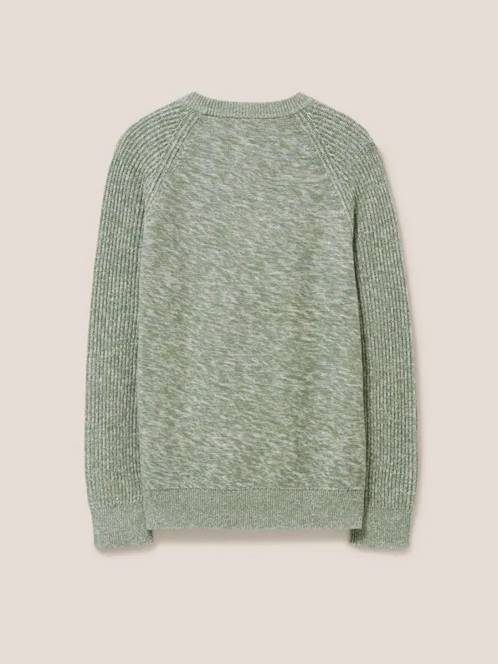 White Stuff KNITWEAR Lakewood Crew Dusty Green 8211 Men White Stuff KNITWEAR Lakewood Crew Dusty Green 8211 Men