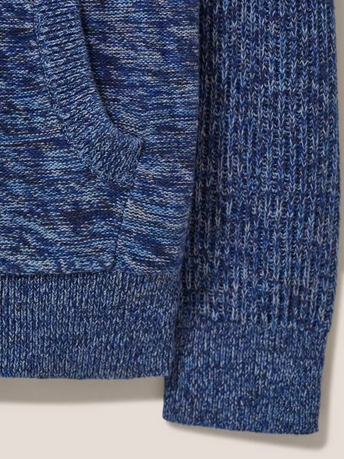 White Stuff KNITWEAR Lakewood Zip Neck Jumper Chambray Blue 8211 Men White Stuff KNITWEAR Lakewood Zip Neck Jumper Chambray Blue 8211 Men