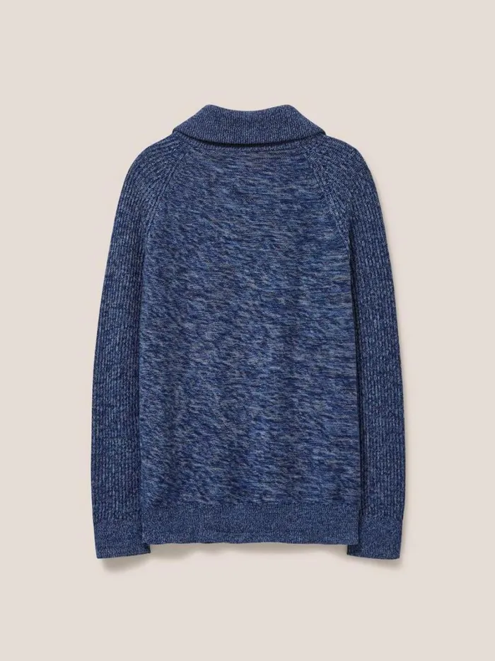 White Stuff KNITWEAR Lakewood Zip Neck Jumper Chambray Blue 8211 Men White Stuff KNITWEAR Lakewood Zip Neck Jumper Chambray Blue 8211 Men