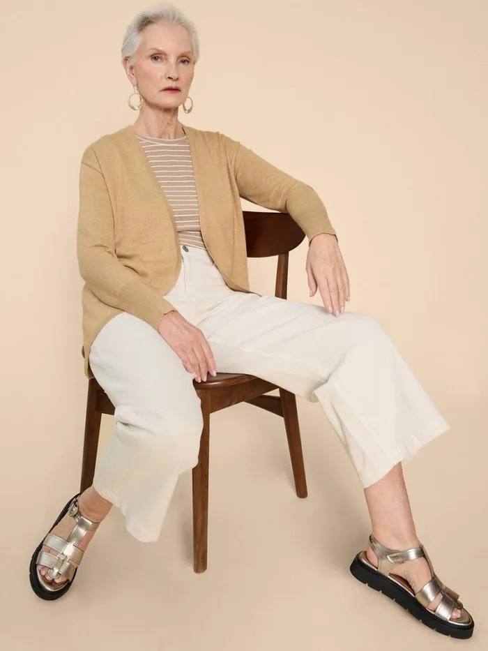 White Stuff KNITWEAR LEAH LONGLINE CARDI Light Natural 8211 Women
