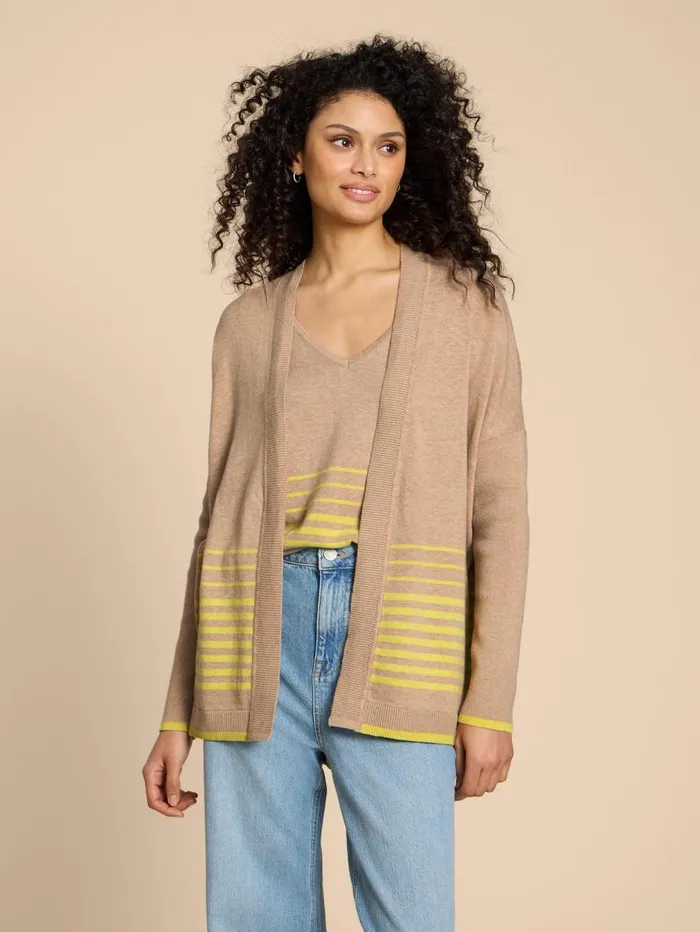 White Stuff KNITWEAR LILY LONGLINE CARDI Natural Multi 8211 Women White Stuff KNITWEAR LILY LONGLINE CARDI Natural Multi 8211 Women