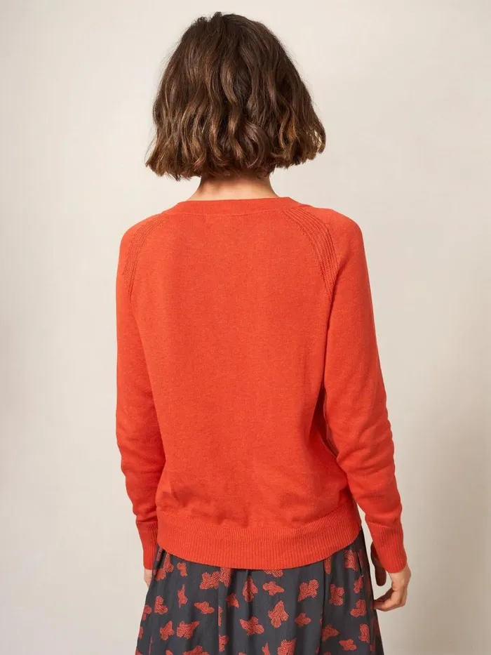 White Stuff KNITWEAR LULU CARDI Bright Orange 8211 Women White Stuff KNITWEAR LULU CARDI Bright Orange 8211 Women