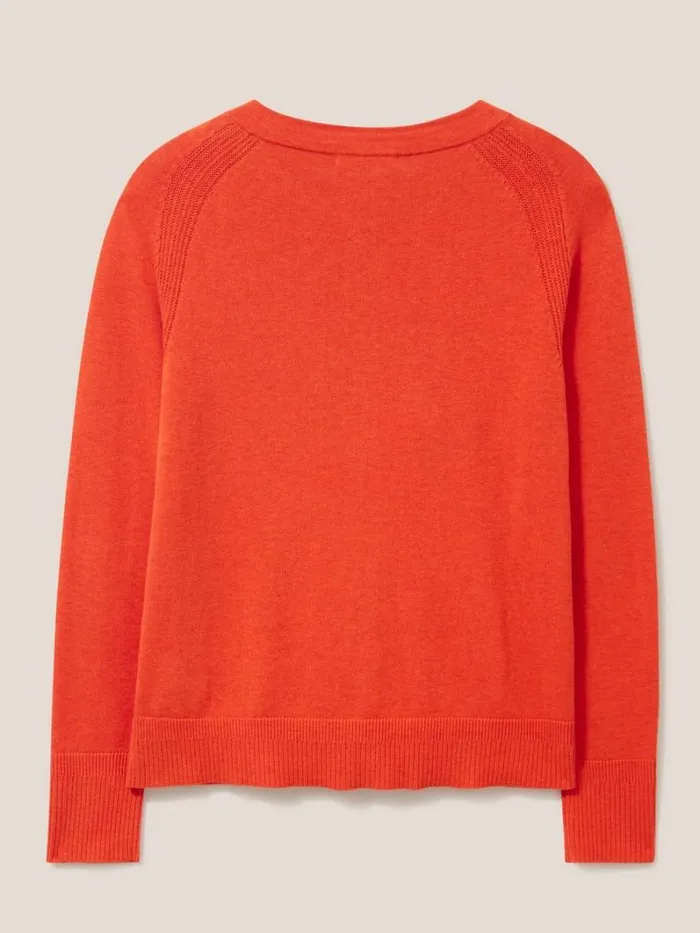 White Stuff KNITWEAR LULU CARDI Bright Orange 8211 Women White Stuff KNITWEAR LULU CARDI Bright Orange 8211 Women
