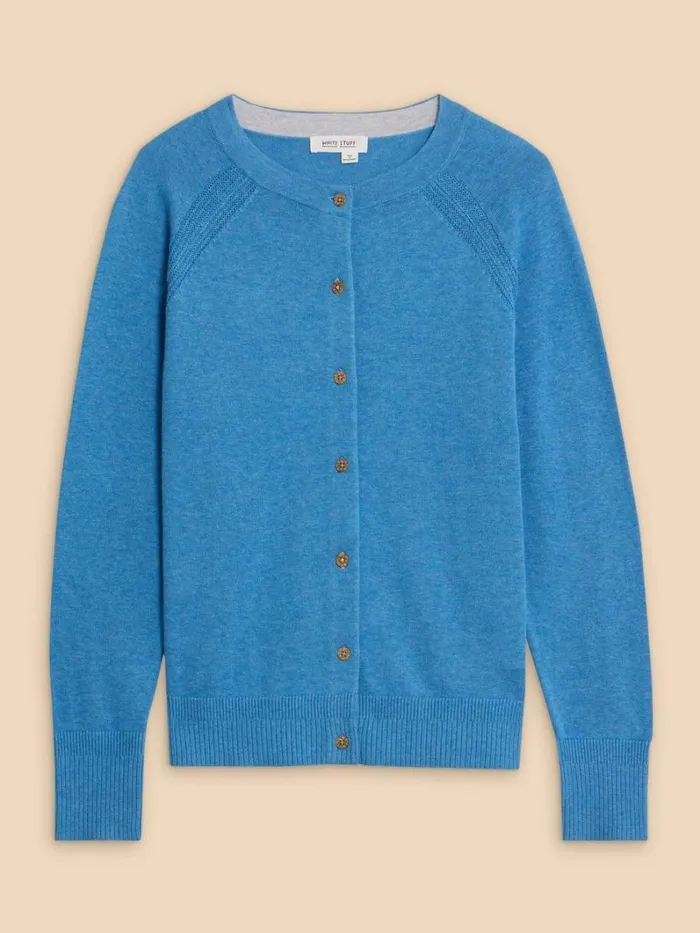 White Stuff KNITWEAR LULU CARDI Mid Blue 8211 Women White Stuff KNITWEAR LULU CARDI Mid Blue 8211 Women