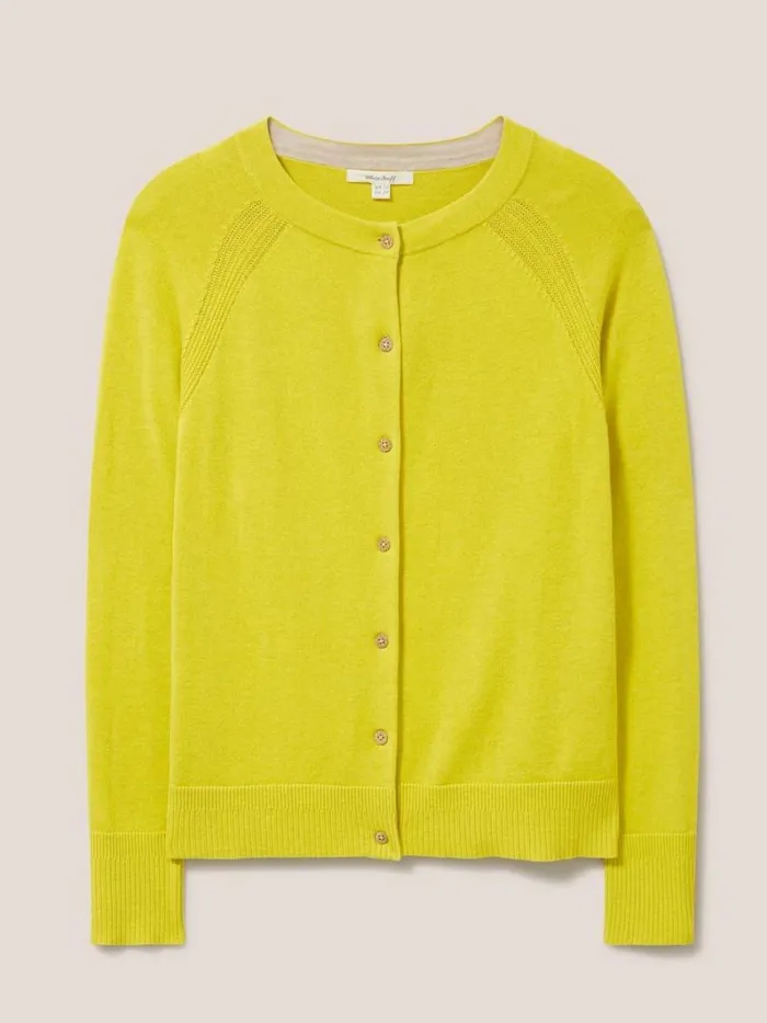 White Stuff KNITWEAR Lulu Crew Neck Cardigan Light Chartreuse 8211 Women White Stuff KNITWEAR Lulu Crew Neck Cardigan Light Chartreuse 8211 Women