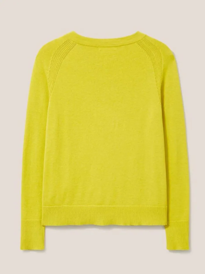 White Stuff KNITWEAR Lulu Crew Neck Cardigan Light Chartreuse 8211 Women White Stuff KNITWEAR Lulu Crew Neck Cardigan Light Chartreuse 8211 Women