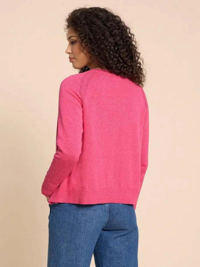 White Stuff KNITWEAR LULU KNIT CARDI Mid Pink 8211 Women White Stuff KNITWEAR LULU KNIT CARDI Mid Pink 8211 Women